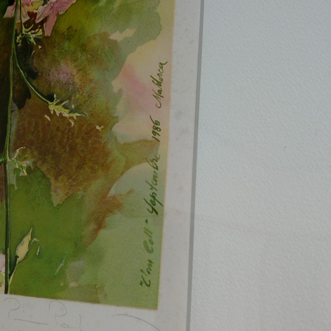 【8000円値下げ】トレンツ・リャド「つりがね草」リトグラフ 版画 58.5cm