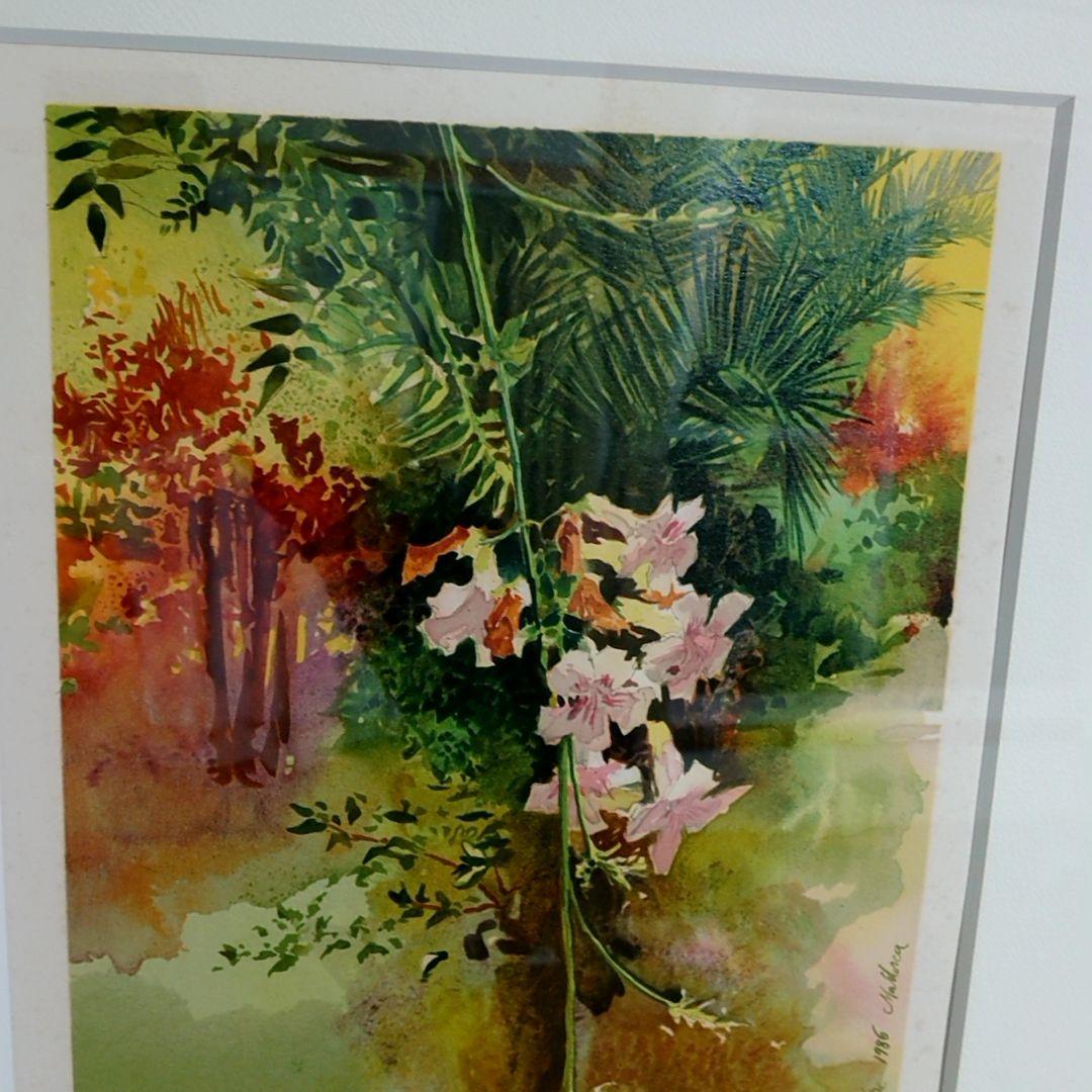 【8000円値下げ】トレンツ・リャド「つりがね草」リトグラフ 版画 58.5cm