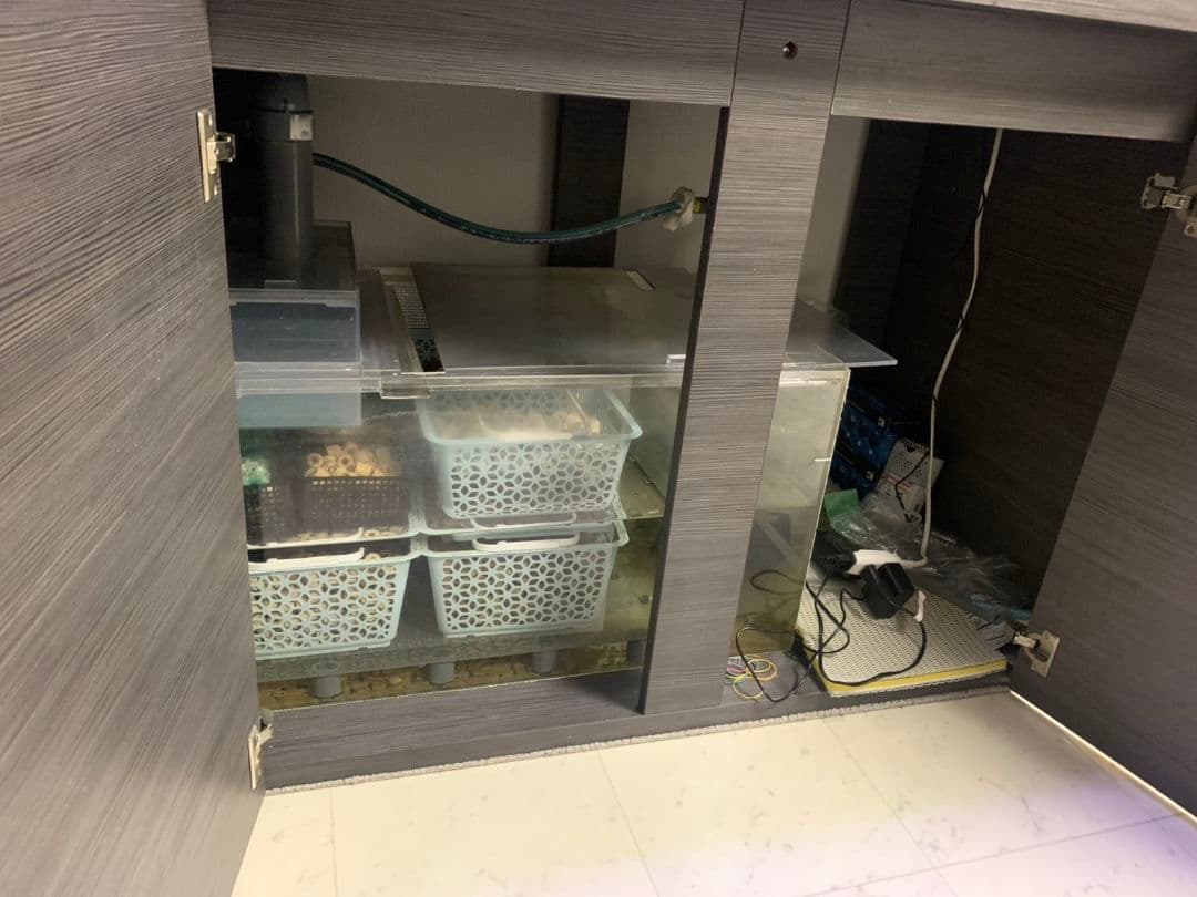 アクリル1200オーバーフロー水槽セット 4面ブラック