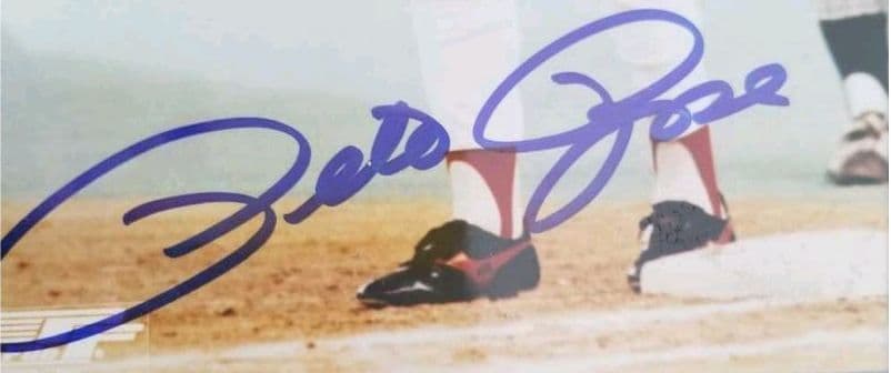 ピート・ローズ選手、直筆サイン入り、フォトグラフ、証明書付き。