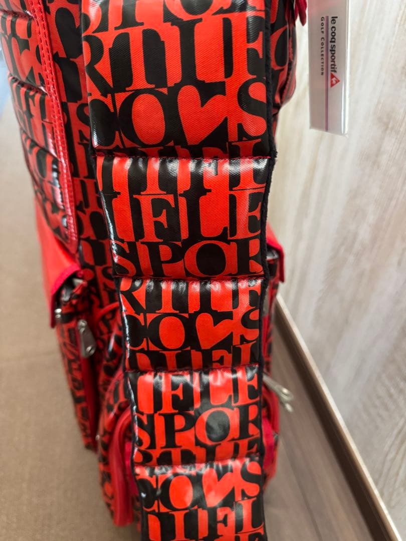 reisuke1020 le coq sportif ゴルフバッグ 赤黒