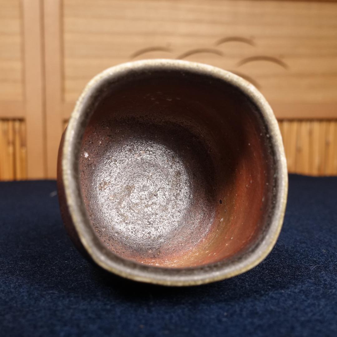 人間国宝 山本陶秀 長男 山本雄一 備前徳利酒呑 共箱