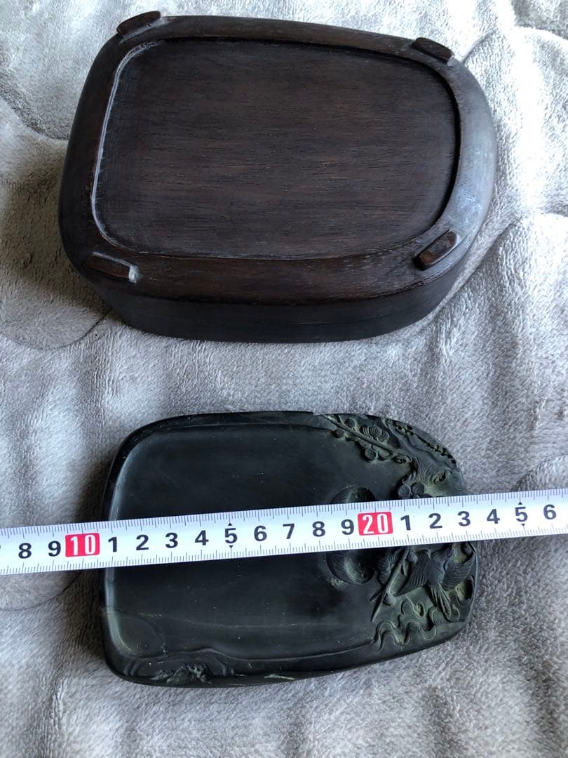 硯　すずり 喜上眉梢紋 端溪硯 文房四寶 書道用品 端渓硯