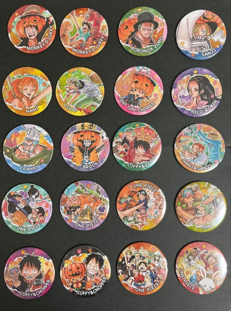 ワンピース コレクション缶バッジ AUTUMN ハロウィン 20種コンプリート