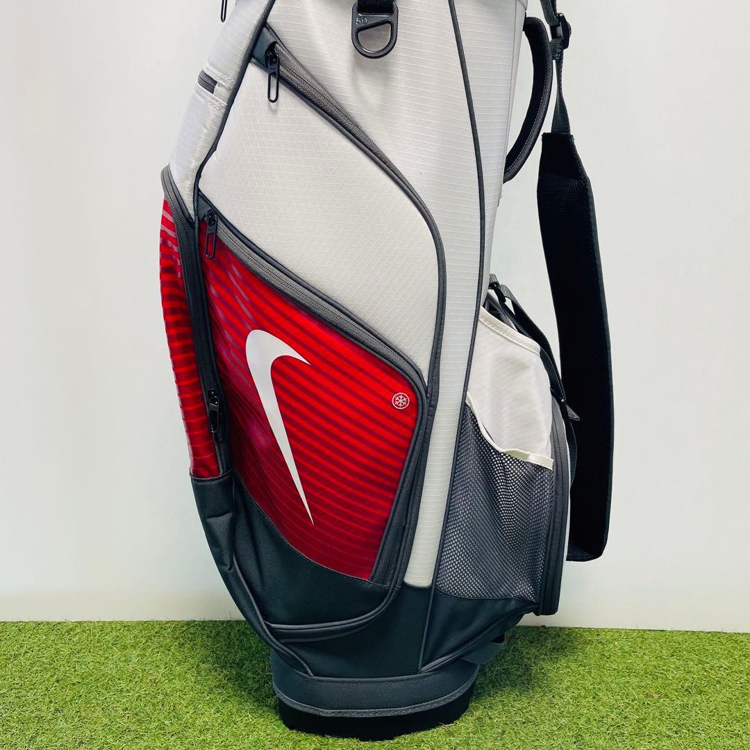 Nike キャディバッグ ホワイト/レッド/グレー ゴルフ