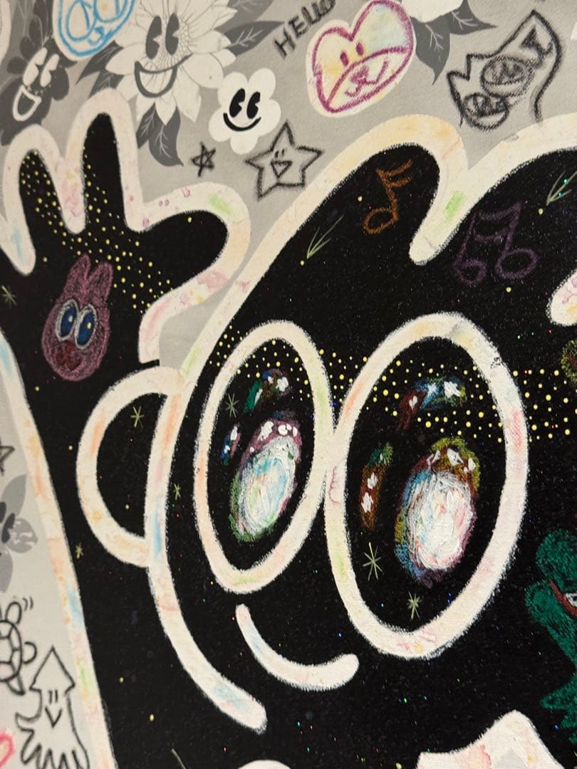 戸田悠理 キャンバス作品　原画YUM AND RIN HELLO!