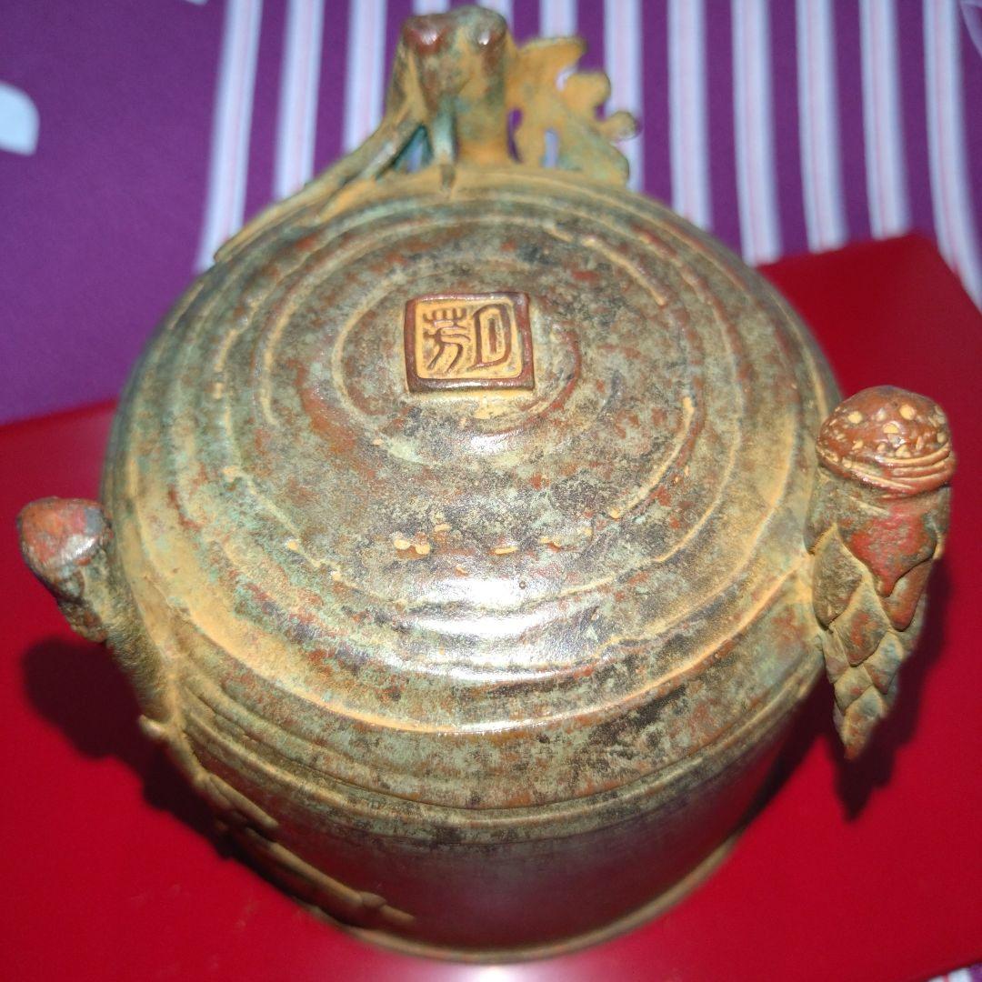 【user_c407e42bさん専用】高岡銅器 須賀月芳作 香炉 香炉灰付