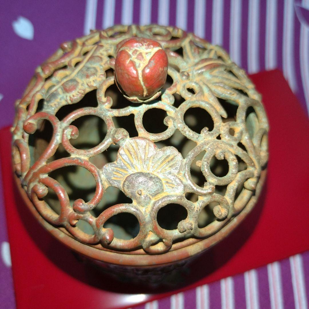 【user_c407e42bさん専用】高岡銅器 須賀月芳作 香炉 香炉灰付