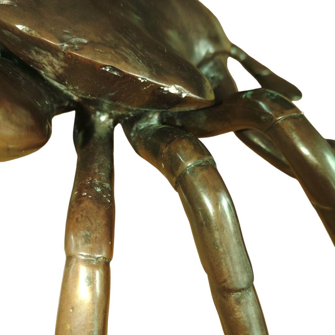 蟹の置物　金属製　高さ30cm、幅37.5cm