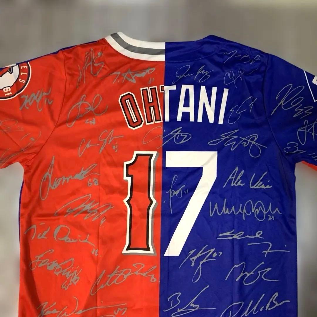 大谷翔平　2024　フルメンバーサイン ミックスユニフォーム　エンジャース