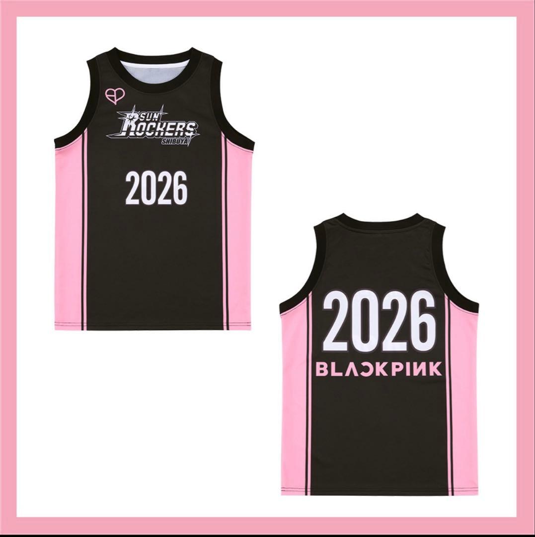 BLACKPINK × バスケシャツ　ブラック