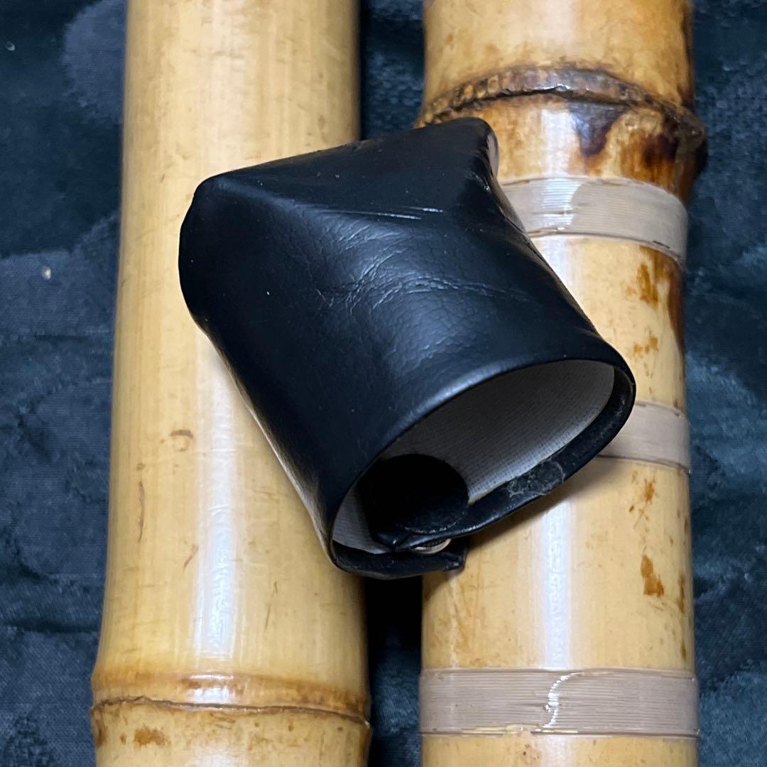 尺八 琴古流 在銘 竹治 2尺1寸管 中継ぎ籐巻き 銀三線 【音出し確認済み】