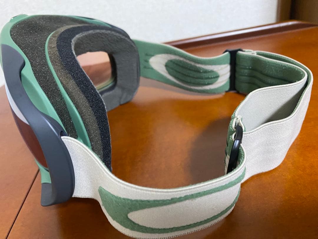 スノーボード オークリーゴーグル クローバーグリーン系 ミラーレンズ希少