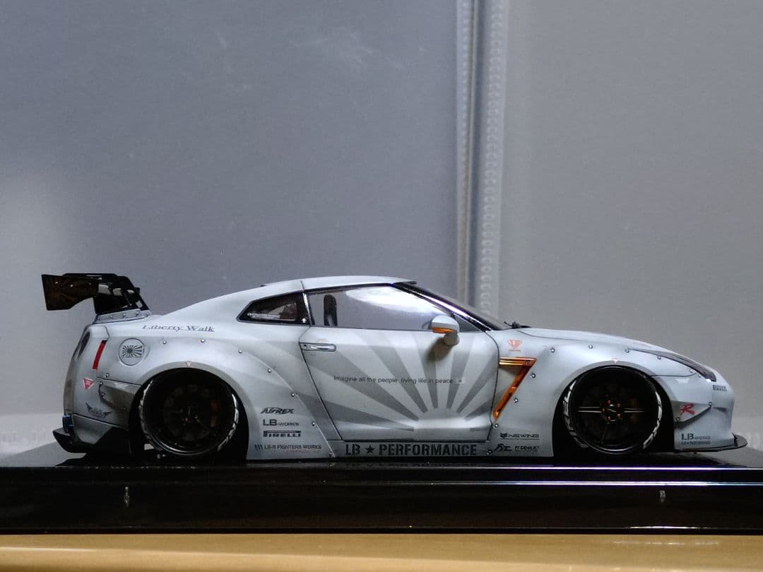 1/24 プラモデル完成品 R35 GT-R リバティーウォーク 戦闘機カラー