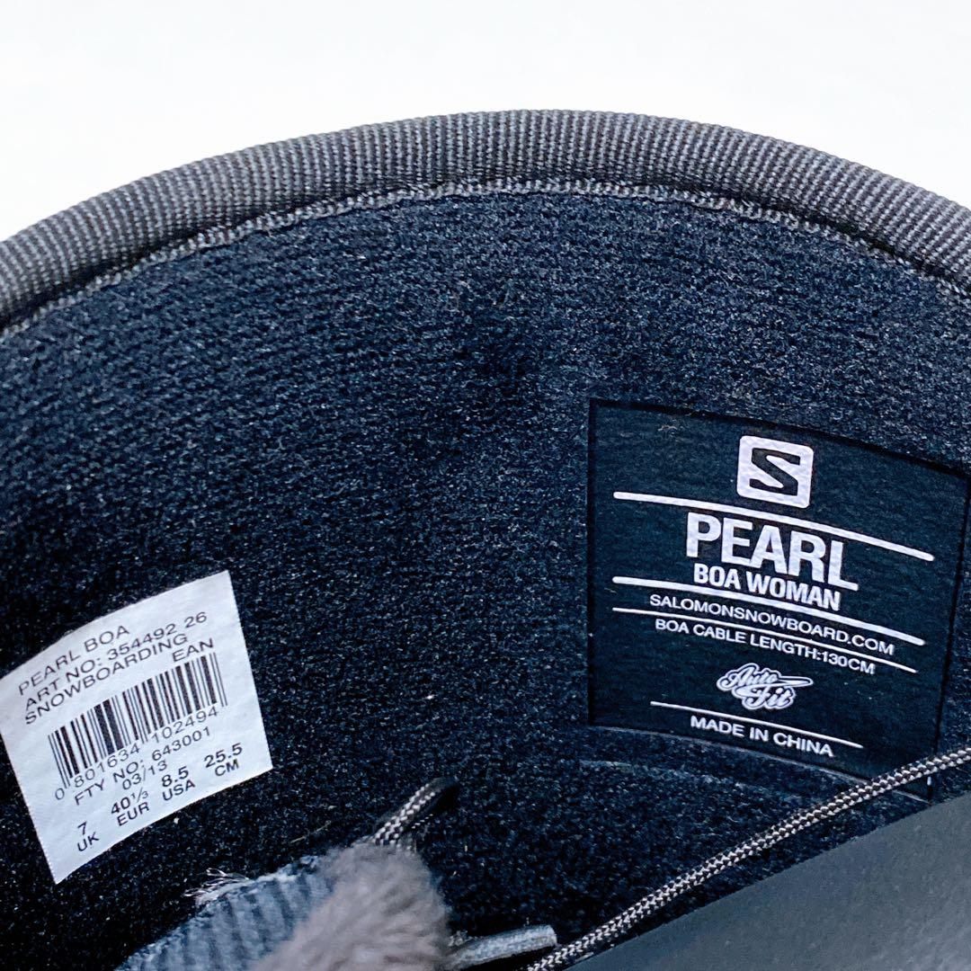 SALOMON　PEARL BOA　スノーボードブーツ　25.5cm　黒　ピンク