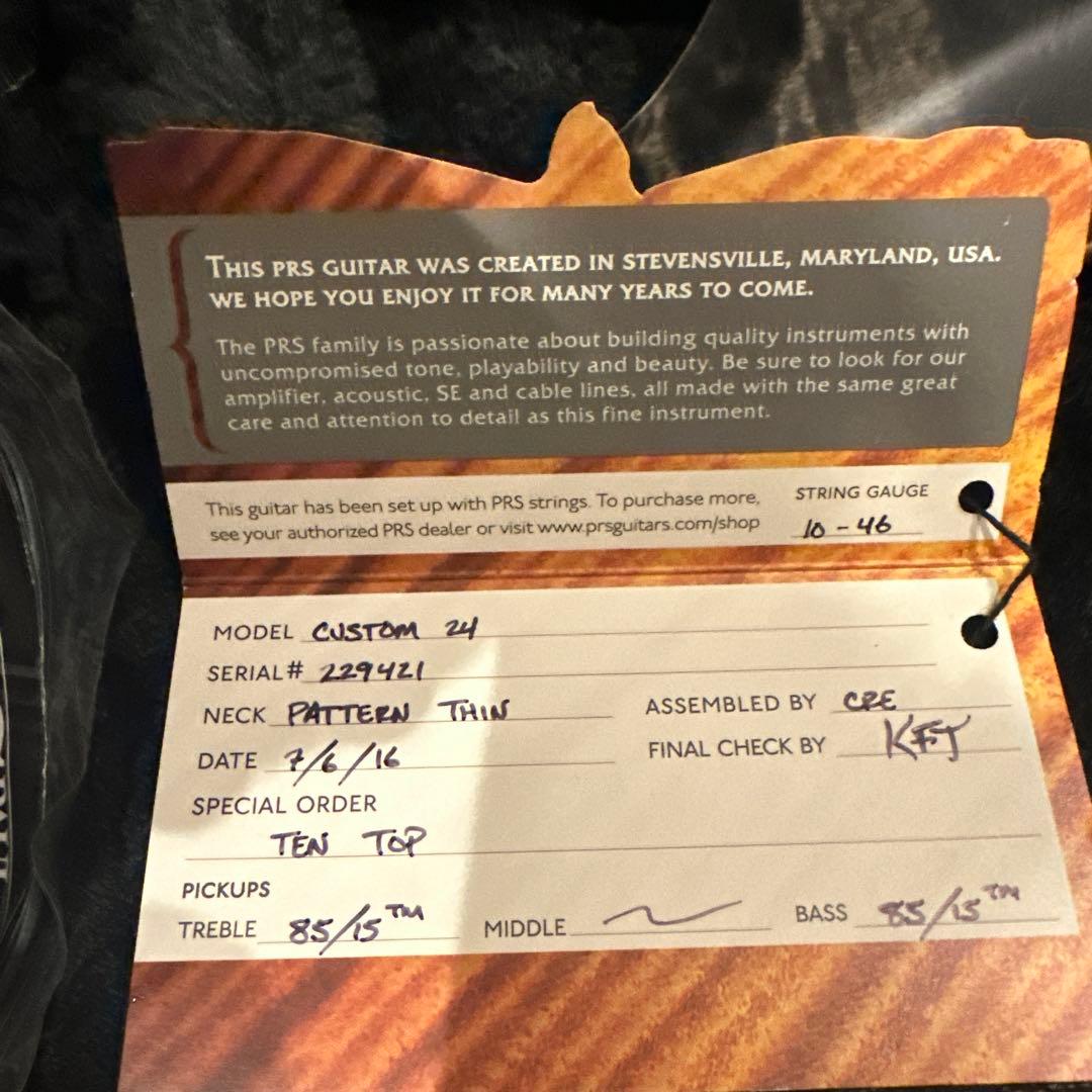 ギター Paul Reed Smith Custom24 2016 LIMITED