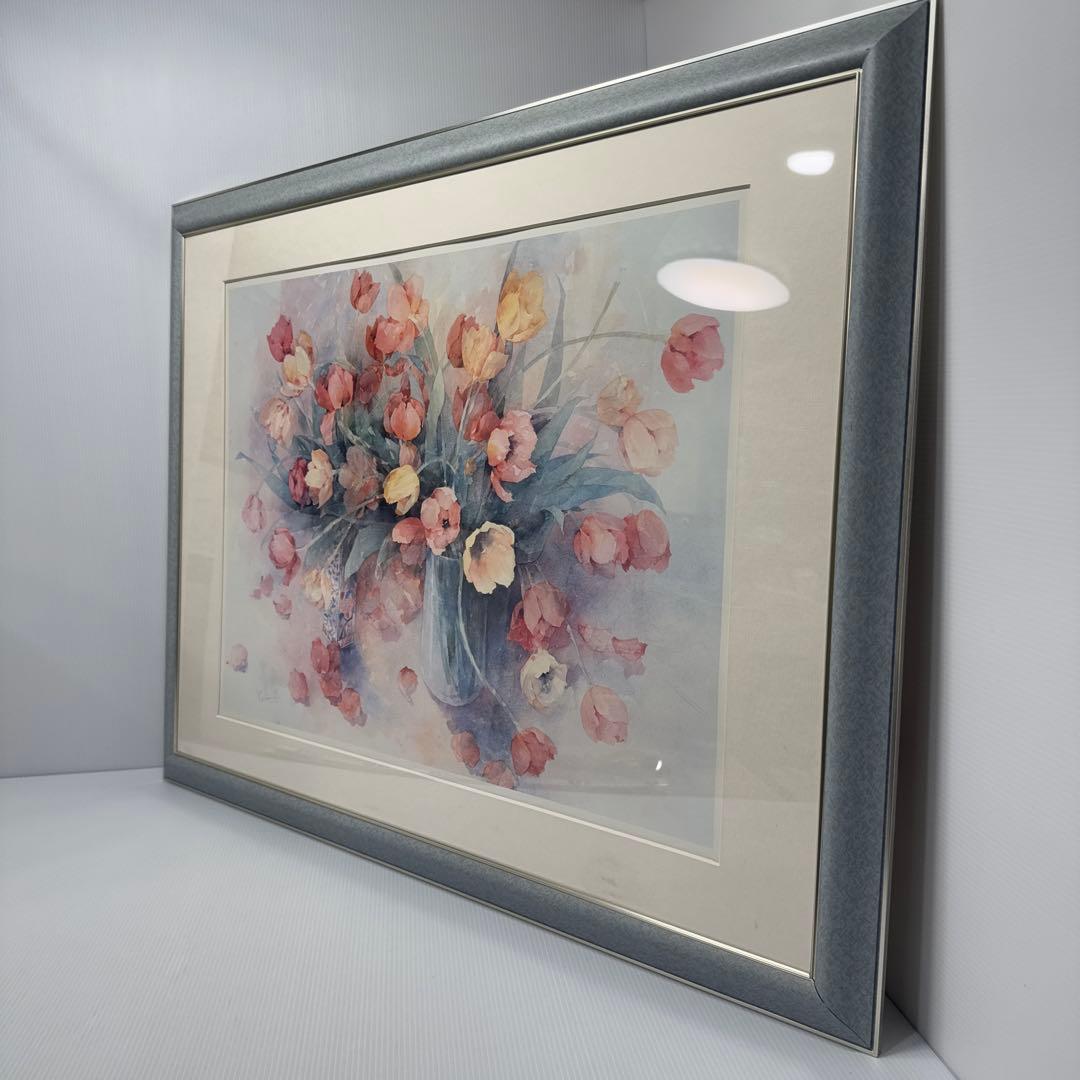 水彩絵画 印刷 額装 額サイズ 約87.5×67.5