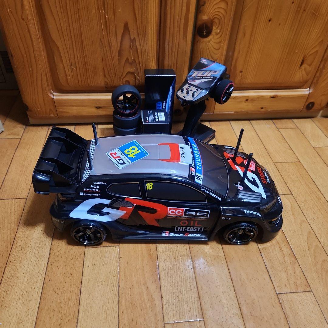 タミヤ ドリフト ラジコン フルセット　TT01　　黒　ラリー　ボディ　tt02