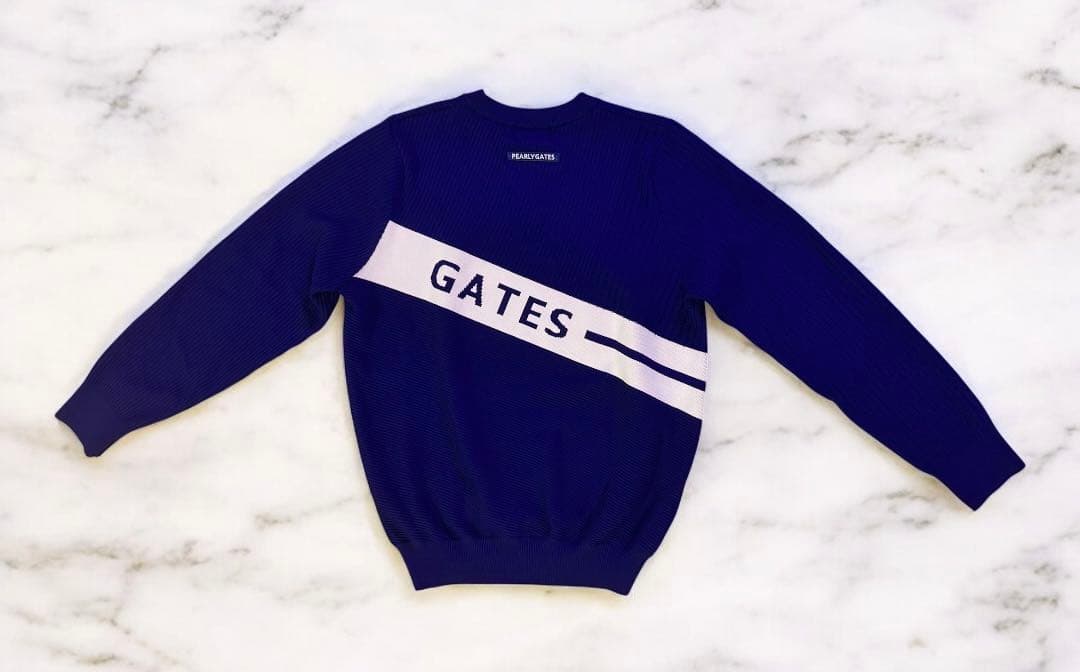 PEARLY GATESパーリーゲイツ ゴルフウェア ニット セーターブルー Ｓ