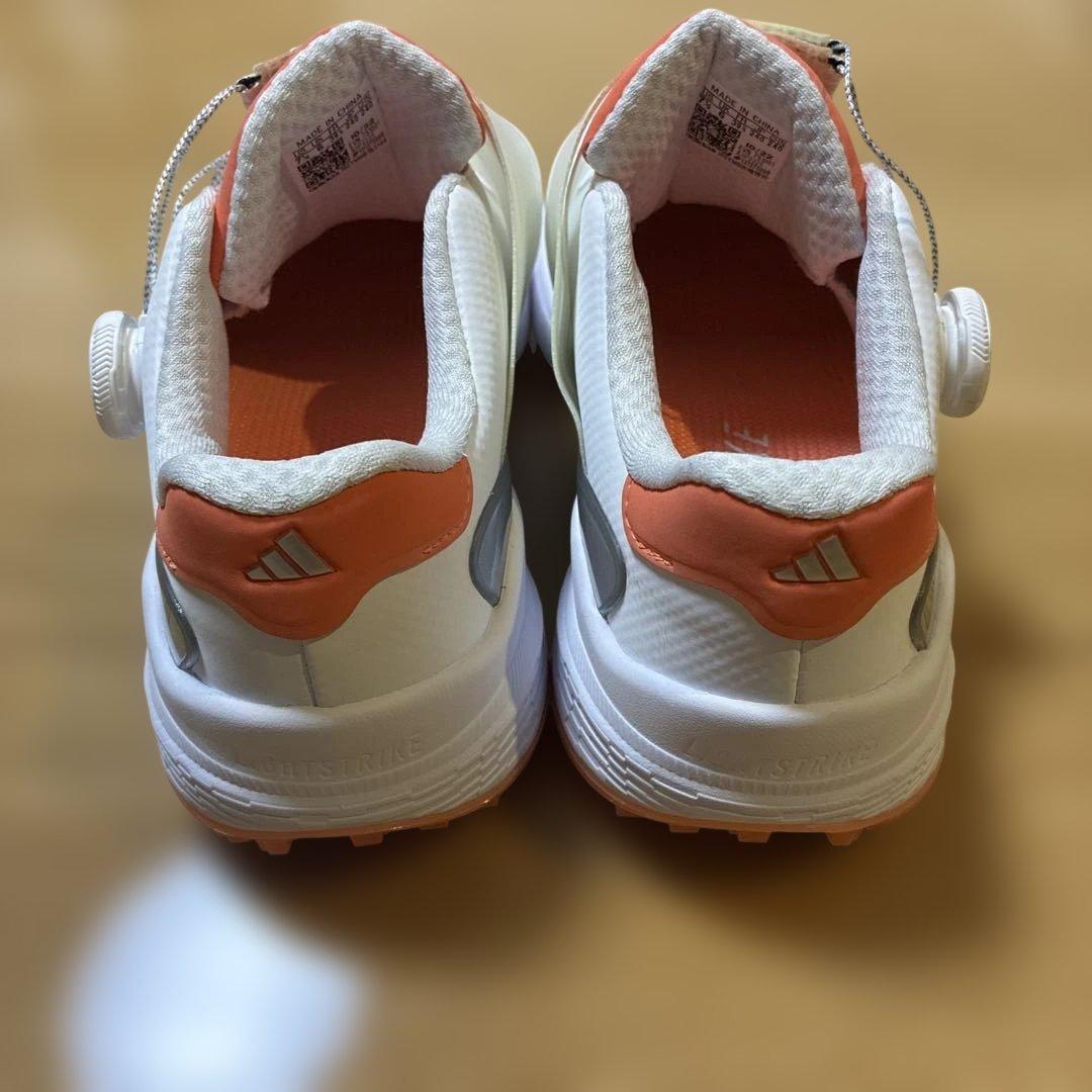 新品未使用！adidas ゴルフシューズ 女性用 ホワイト/オレンジ