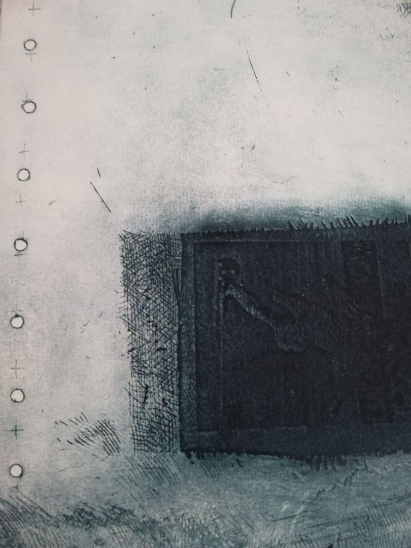 アート599　「タイム1(グリーンブルー)」　インテリアコーディネート