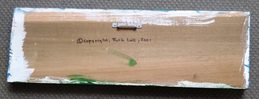 アメリカンヴィンテージ　Ruth Lais 長ーいダックスフンド　アクリル絵画