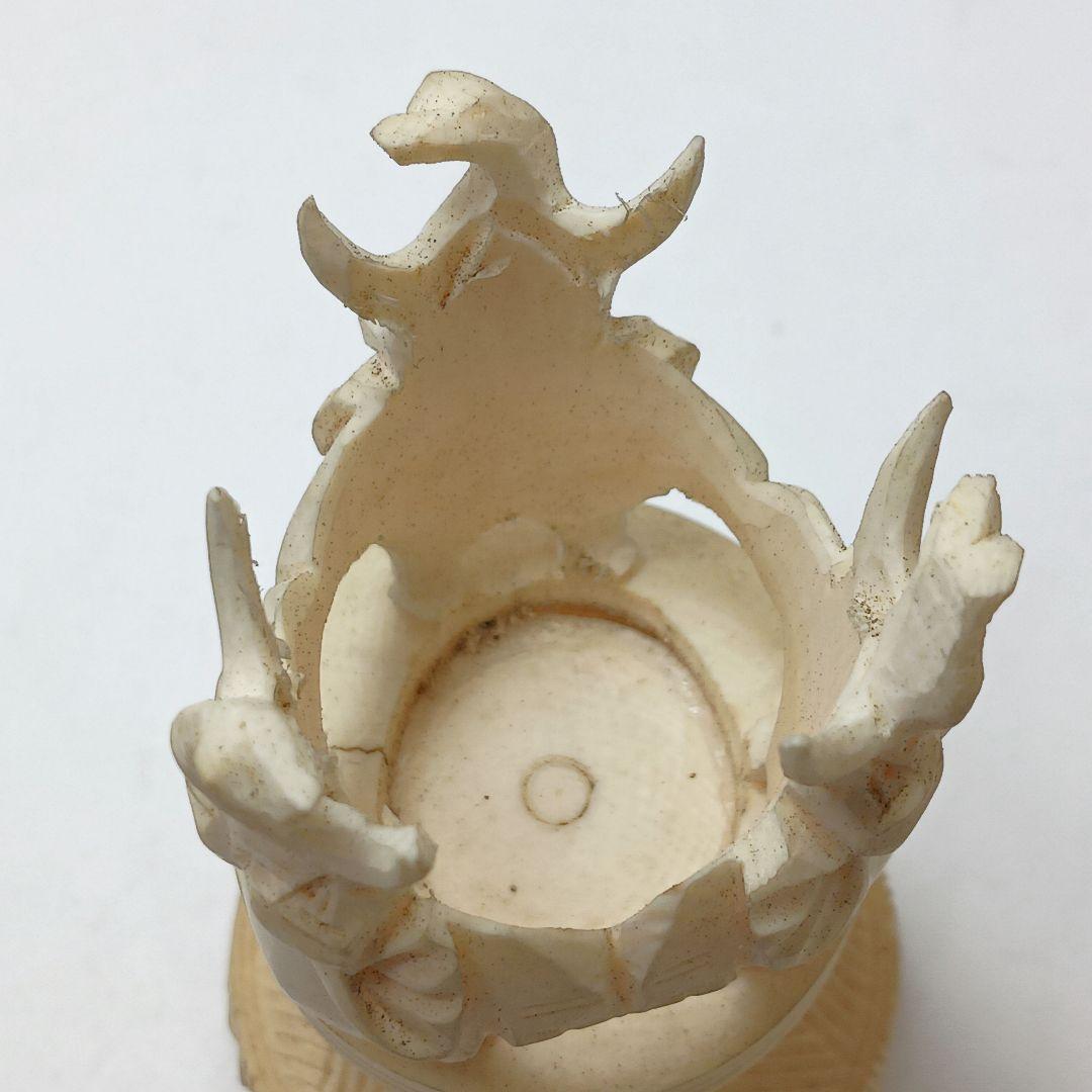 Y2293-3 極上 透かし細工 龍天球置物 総重量139.2gげ