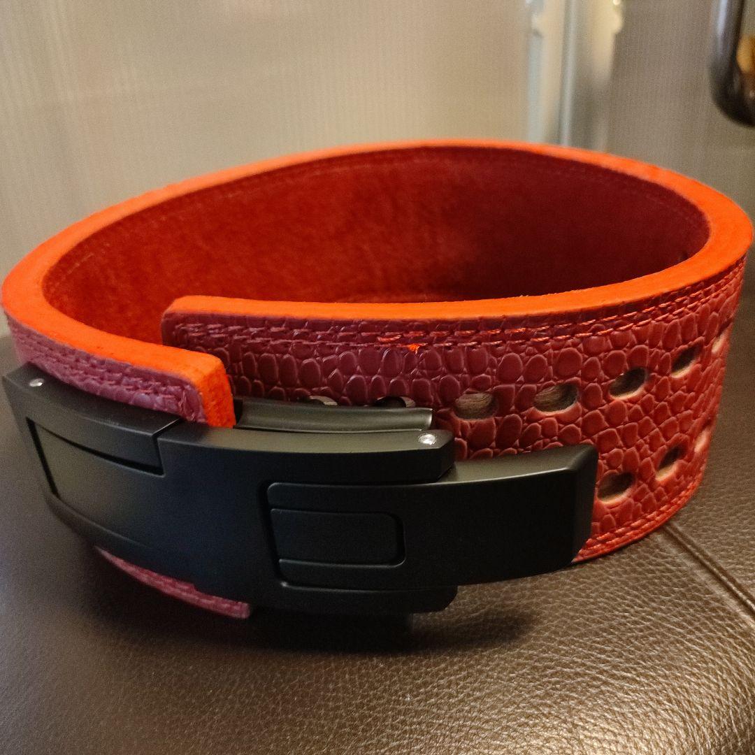新品！本革レッドトレーニングパワーベルト