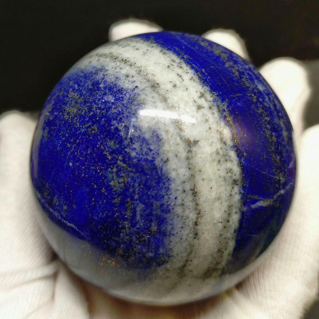 【最終割引特価】☆高級☆ラピスラズリ　丸玉　スフィア（木製台座付き）天然石