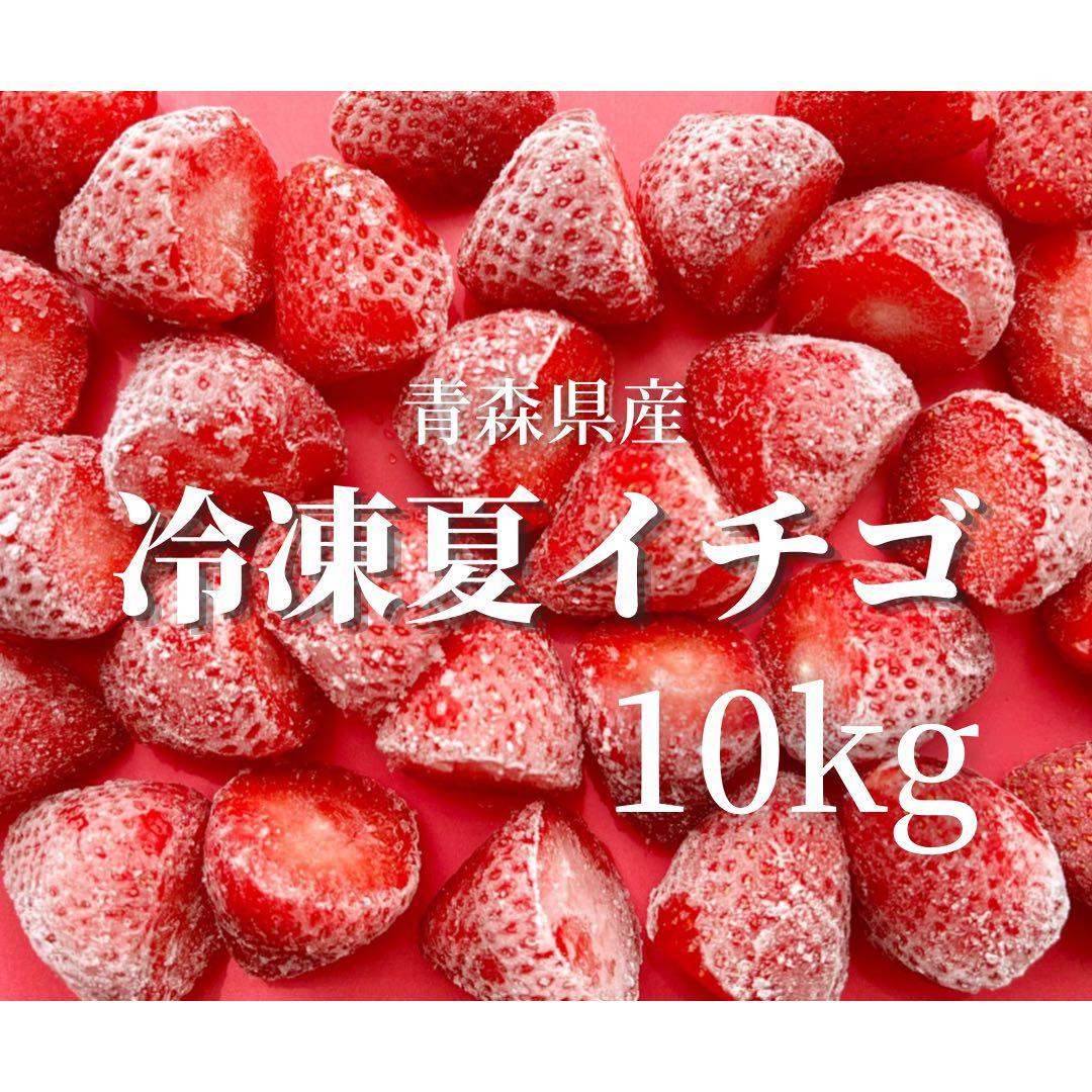 【減農薬】青森県産　冷凍　夏イチゴ　冷凍イチゴ　かき氷　10キロ　業務用