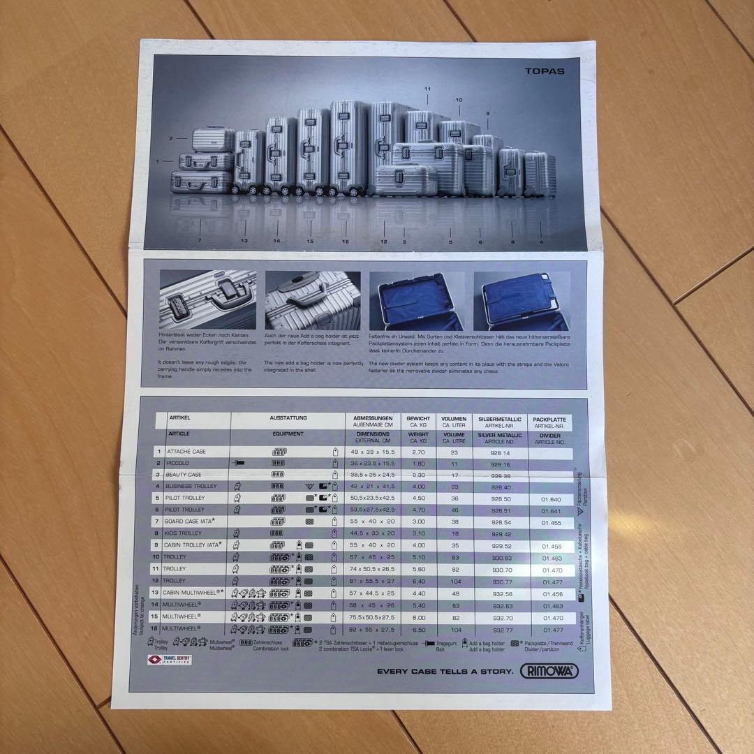 RIMOWA リモワ スーツケース キャリーカート トロリー 4輪 アルミニウム