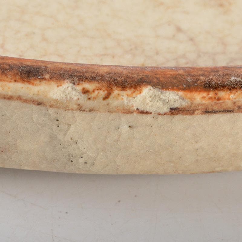 美濃焼　織部焼　飾り皿　石皿　行灯皿　C　6540