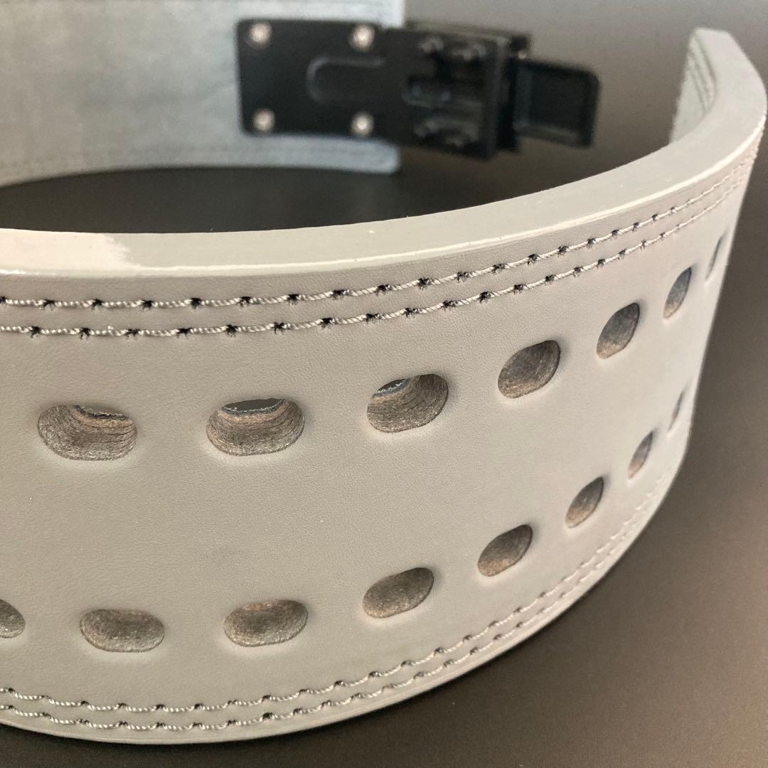 新品 パワーベルト レバーアクション Sサイズ 本革 グレー×ブラック 可変式