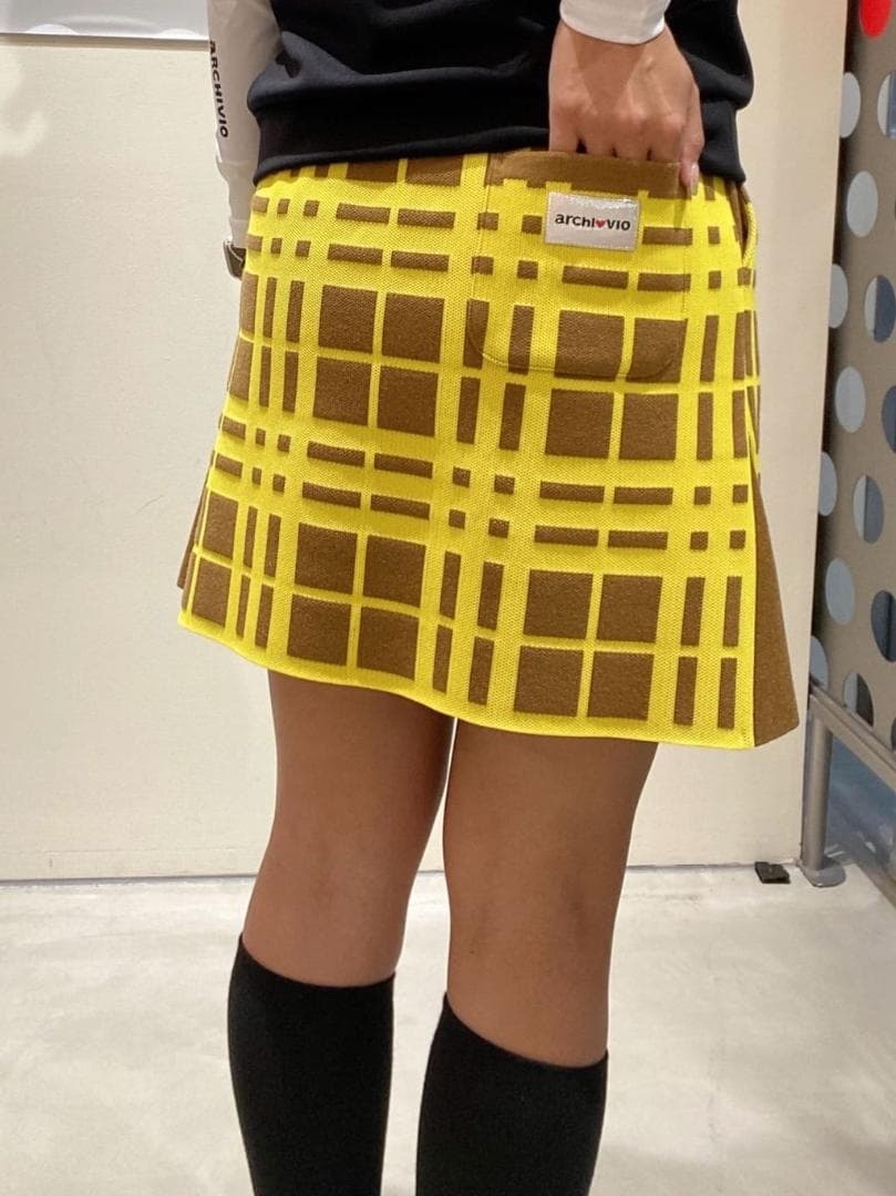 アルチビオ　◆　ランダムチェック柄ニットスカート