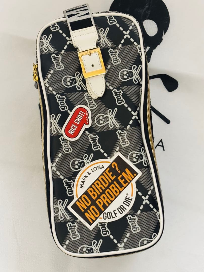 MARK & LONA スカルモノグラム シューズケース 美品