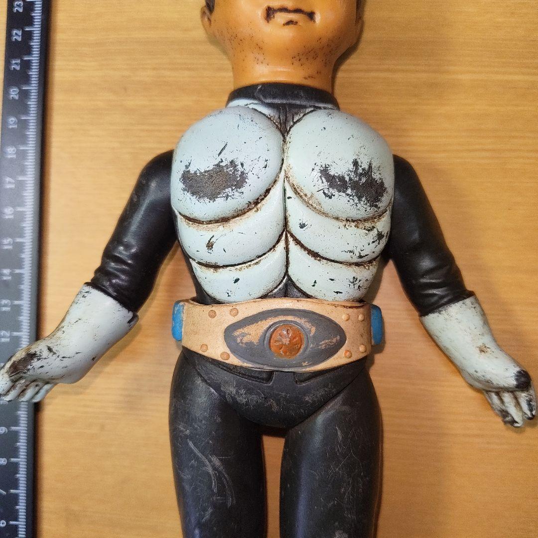 週休価格　旧バンダイ　面とれ　仮面ライダー1号　マスク無し　25センチ