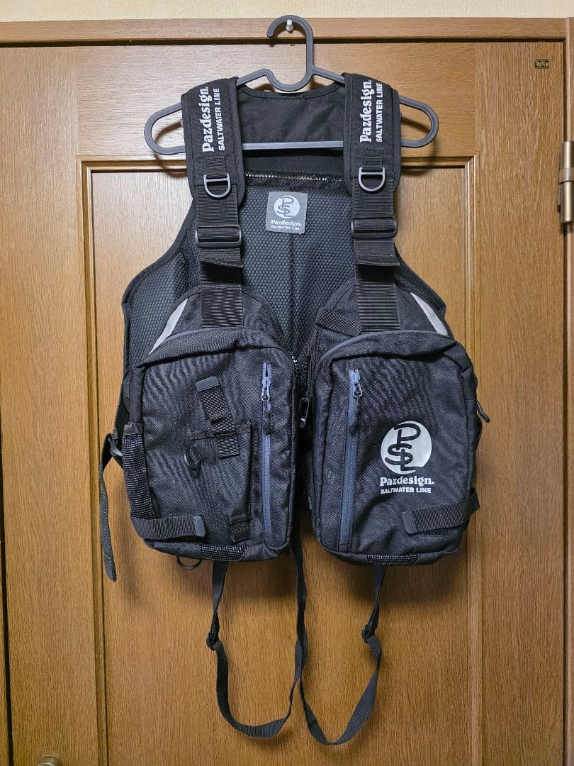 Pazdesign Saltwater Line フィッシングベスト ブラック
