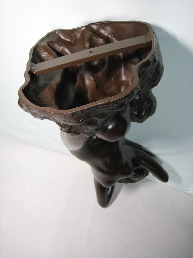 ブロンズ製置物　【水浴び】清河宗翠　高さ約61㎝　官能美溢れる作品