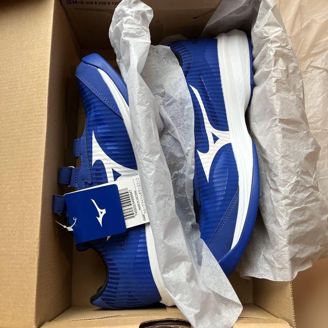 Mizunoシューズ 青 27cm 箱付き