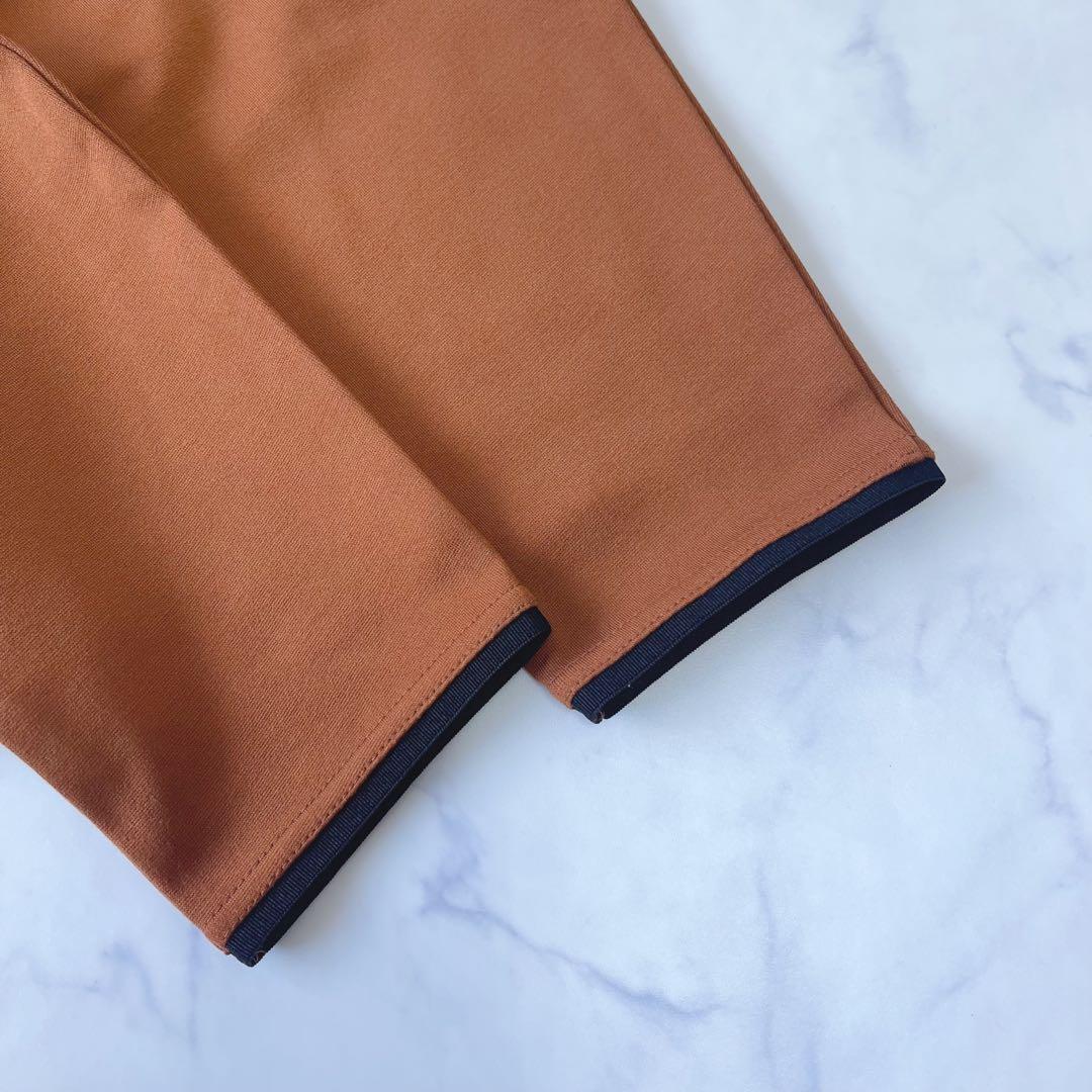 【未使用級】ランバンスポール ペプラム パイピング 長袖シャツ バックジップ38