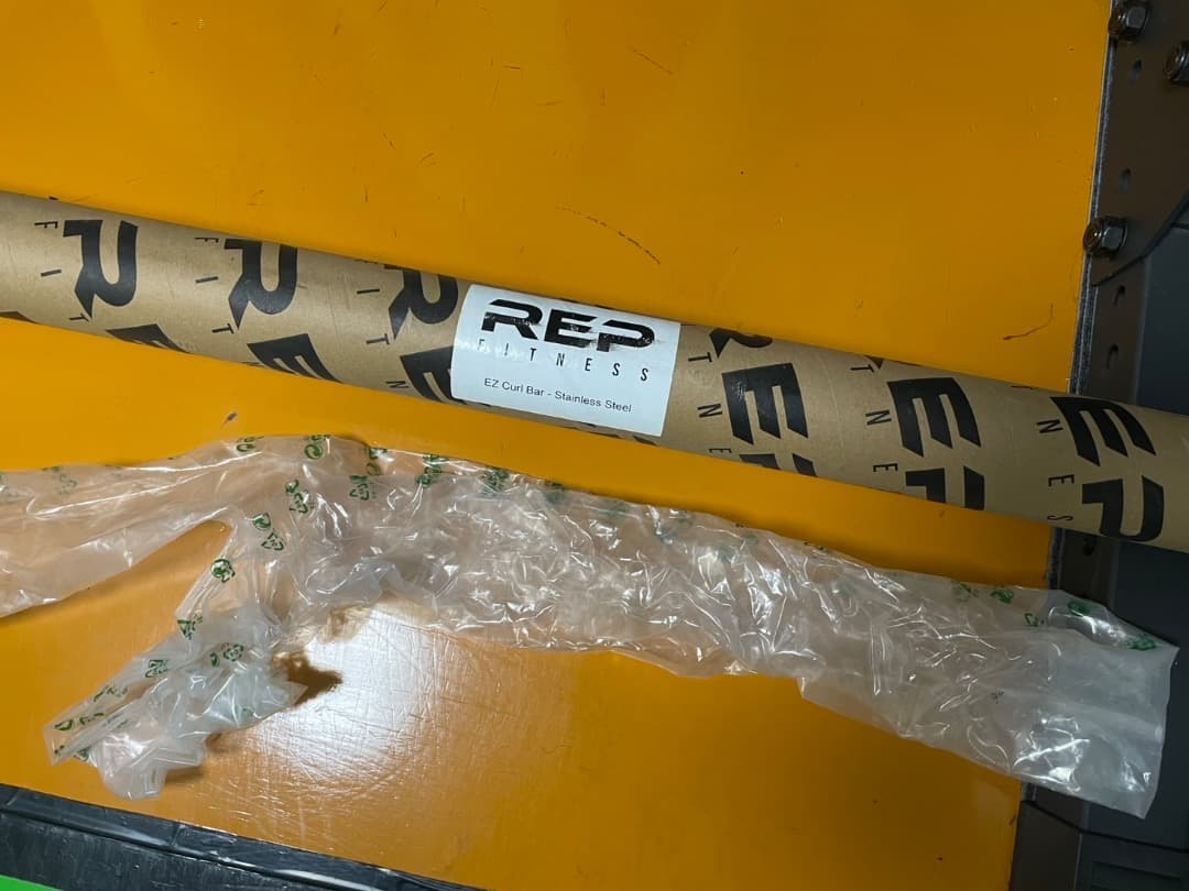 REP Fitness ラッカブルEZカールバー EZバー ステンレススチール