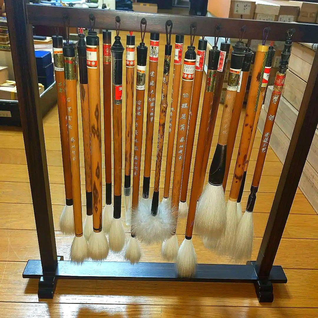 紫檀材　筆架（筆吊り）