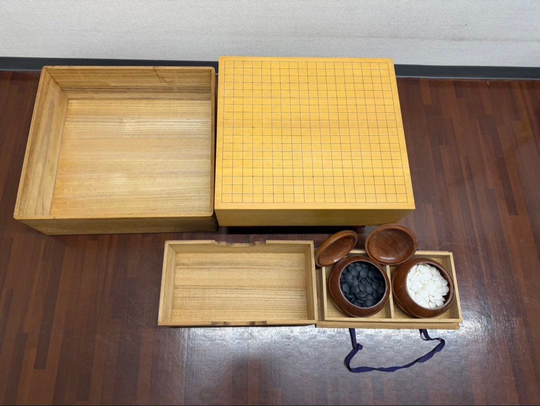 囲碁セット　碁盤　碁石　蛤碁石　那智黒