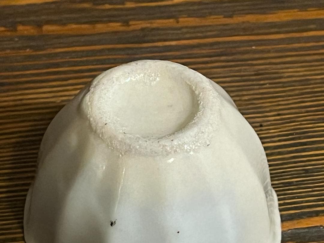 白磁　面取　猪口　時代物　李朝　骨董　酒器