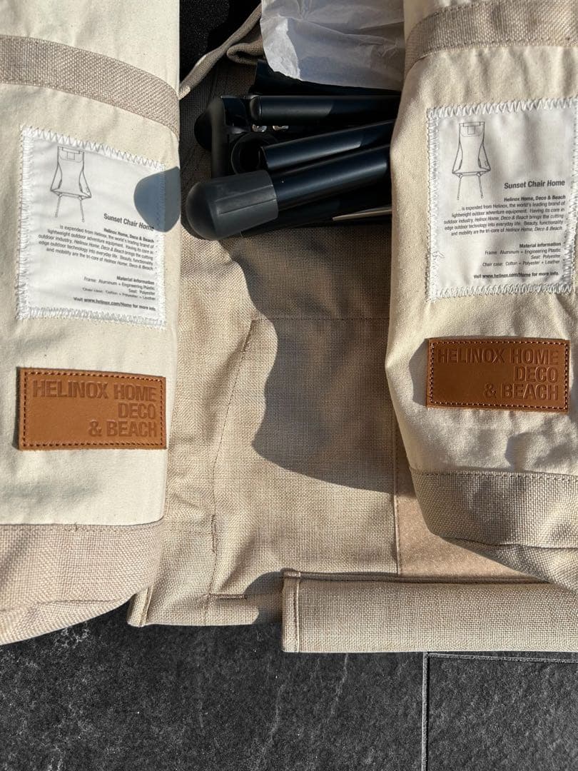 新品　未使用　Helinox サンセットチェア ベージュ　2脚セット