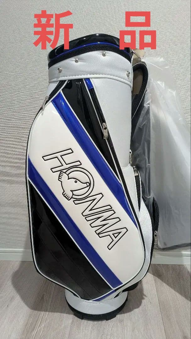 HONMA キャディバッグ ホワイト/ブラック/ブルー