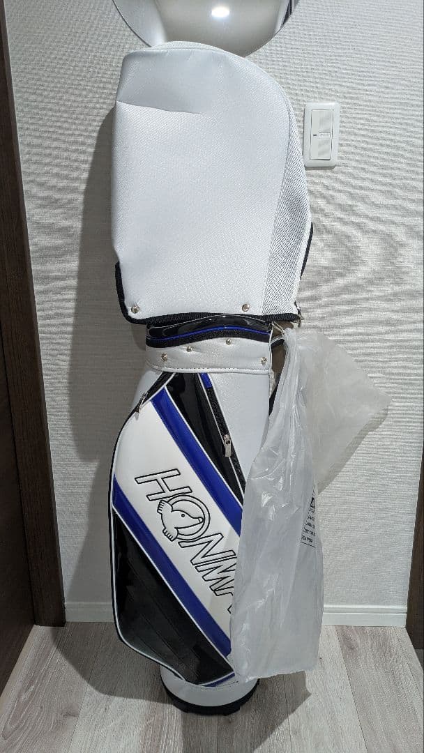HONMA キャディバッグ ホワイト/ブラック/ブルー
