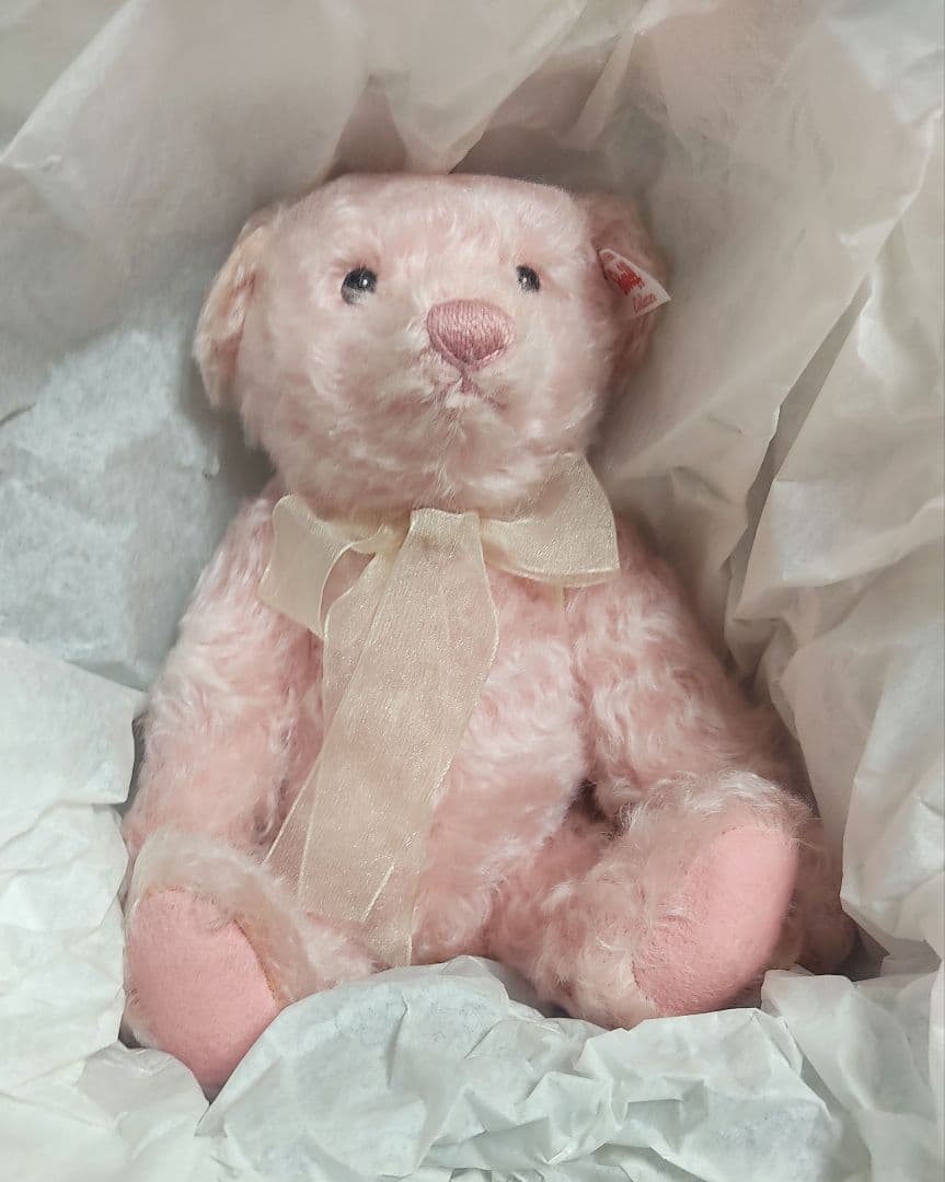 シュタイフ ローズテディベア花瓶付き 世界限定575体