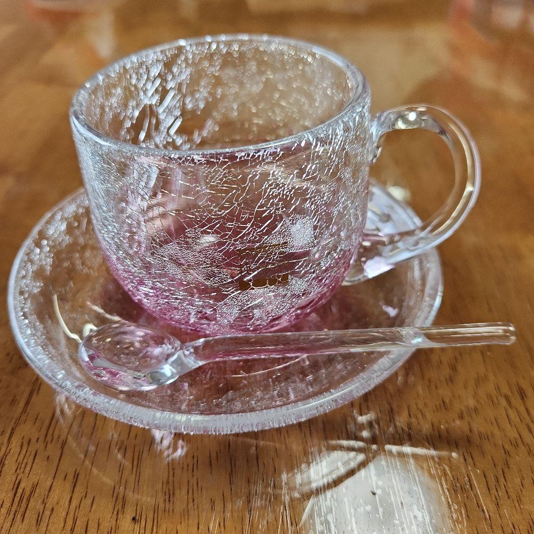 萩ガラス工房　内ひび貫入萩ガラス　コーヒーカップセット