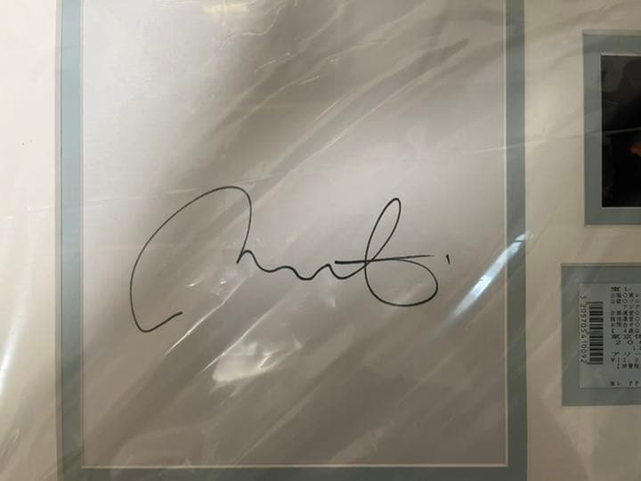 マルチナヒンギス　直筆サイン入り色紙額縁入り